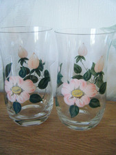 8 x Villeroy & Boch Wildrose  6 x Weinglas 15 cm - 2 x Saft - Wasserglas 12,5 cm