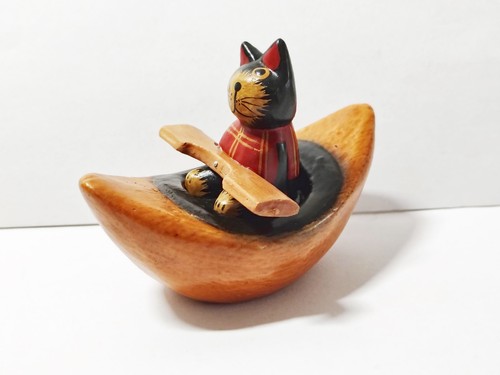 Katze paddel boot - katze, im