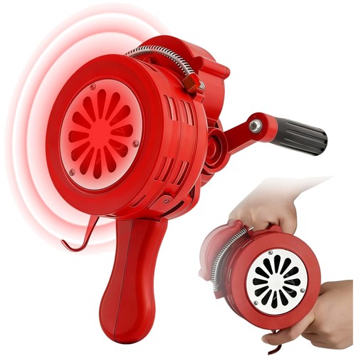 Handsirene rot mit handkurbel - rot,