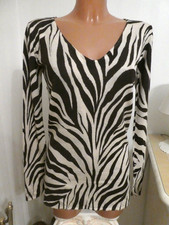 Schöner Damen Pullover, ZARA, Zebra-Look, Beige-Braun, Gr. M (36/38)