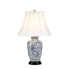 Tischlampe Porzellan Stoff