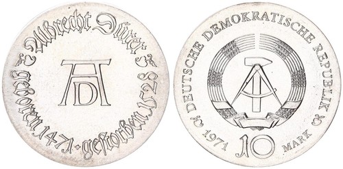 Ddr mark 1971 fehlprägung - 10,