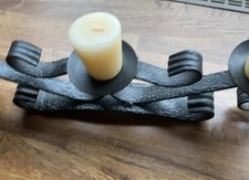 Kerzenständer mit 3 Kerzen aus Metall