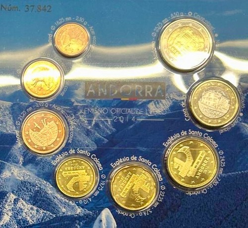 Andorra euro kursmünzensatz - andorra, euro-kursmünzensatz