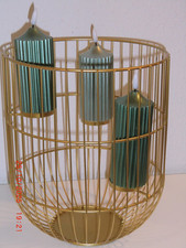 Elambia Kerzenhalter Kerzenständer für 3 Kerzen Gold groß Weihnachten