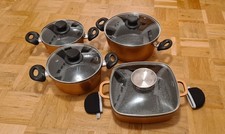 STONELINE 10-teilig Orange / Kupfer Kochgeschirr-Set 18cm - 24cm