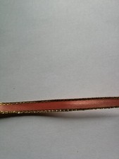 5  Meter Satinband Altrosa mit Goldkante, 6 mm breit