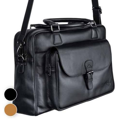 Manta echtleder business bag - echtleder, business-bag