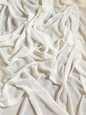 1 x Meter Elfenbein Moos Krepp