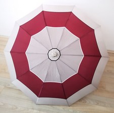 Vintage Knirps Taschenschirm – Rot-Grau gestreift – Made in Germany