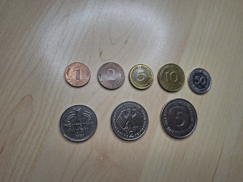 Set münzen pfennig - set, 5