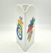 Rosenthal Designer VASE M. Morandini weiss Studio Line Buchstaben V O T  SELTEN