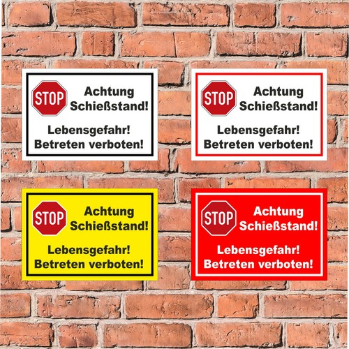 Schild stop achtung - -,