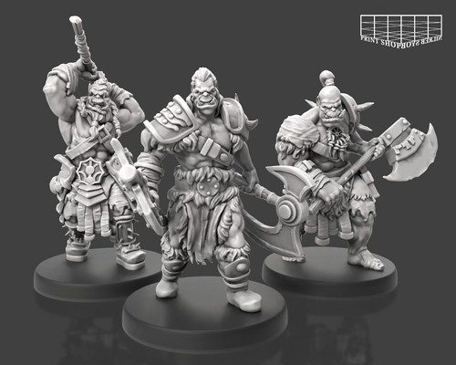 Halb ork barbaren miniatur - halb, set