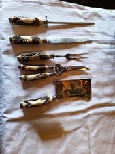 Baron Solingen Tranchierbesteck mit Hirschhorngriffen 5-teilig ohne Messer Gabel