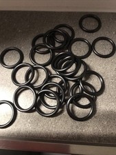 Vorhangringe Gardinenzubehör Gardinenringe Schwarz Kunststoff 24 Stück Neu