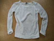 Pullover, Netzpullover, Größe S, weiß