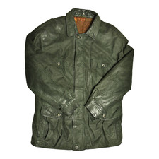 Remo Mercalli Made in Italy Lederjacke Gr. 54 Herren Dunkelgrün
