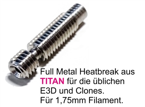 Stück titan heatbreak - 3,
