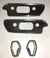 Chrom-Satz für Armlehnen hinten ,links+rechts,für BMW E3 , NOS,Altbestand