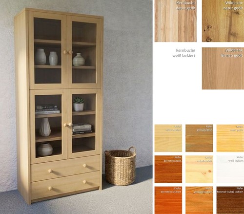 Massivholz schrank mit - ,