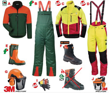 Forstschutz Schnittschutz Waldarbeiter Stiefel Schuhe Handschuh Jacke Hose Helm