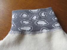 Angora Socken Bettsocken Bettschuhe Wärmesocken Weiß mit Grau Größe L