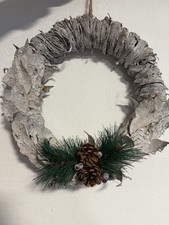 Tür Wand Kranz Holz -XL natur