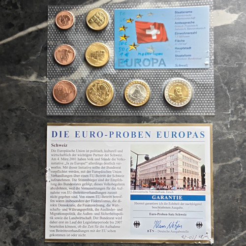 Kms schweiz 2003 euro proben - kms,