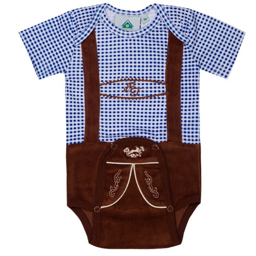 Isar trachten babybody blau - babybody,
