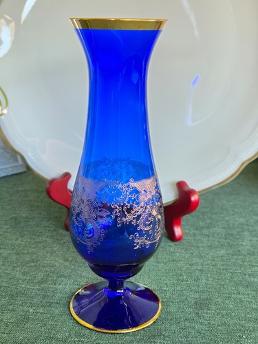 Vintage bohemia glasvase - vintage,