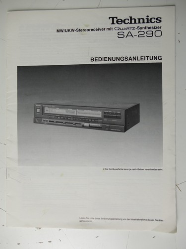 Technics stereoreceiver 290 - technics, sa-290