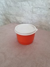 Tupperware kleines Tupper Behälter Kunterbunt rot Orange weiß Top Zustand