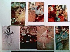 7x Edgar Degas, verschiedene Motive, Tänzerinnen, Frauen, Künstler AK, ungelaufe