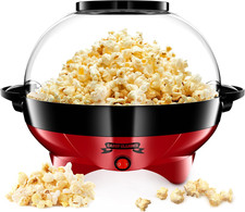 Gadgy Popcornmaschine Rund Popcornmaschine 5L Fassungsvermögen 800W - Große Größe 5L