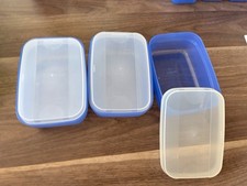Tupperware 3 x Swing-Box 350 ml Vorratsbehälter,Kippdeckel, 3043, blau,
