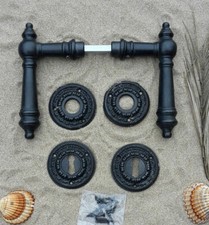 Landhaus Türdrücker BB Rosetten Türgriffe Drückergarnitur Antik Eisen WW5E