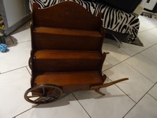 Holz Wagen Karren schöne Deko für Heim und Wintergarten