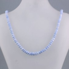 Collier Blauer Opal Kette 925er Sterling Silber 48,0 cm