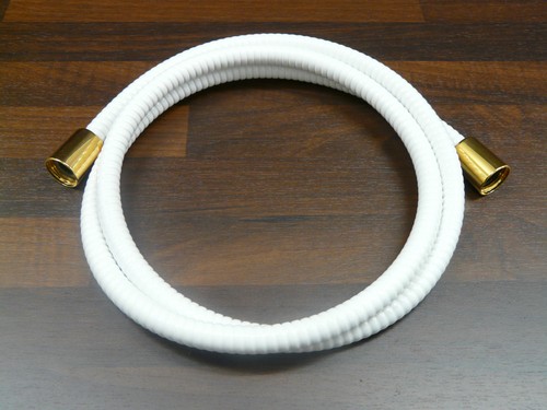 Brauseschlauch weiss gold - brauseschlauch, weiss/gold