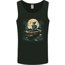 Ein Skelett & Sarg IN Friedhof Halloween Herren Tanktop