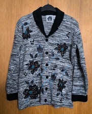 Storybook Knits Strickjacke M grau meliert