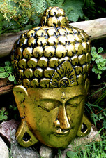 Buddha Maske goldene Wandmaske