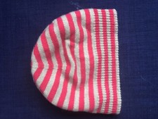 jo gordon Strickmütze Beanie rosa grau 100% Wolle