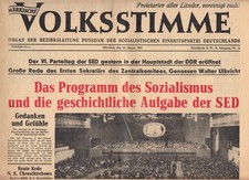 sechs Tageszeitungen Volksstimme Potsdam, 16.-22.01.1963, VI. Parteitag der SED
