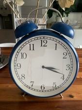 Ikea Dekad Wecker Gross,aus Stahl/Glas,läuft  Batterie,Blau ,Ø22cm.x30cm.Hx9cm.B