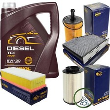 SCT Inspektionspaket 5L MANNOL Diesel TDI 5W-30 für VW Touran 2.0