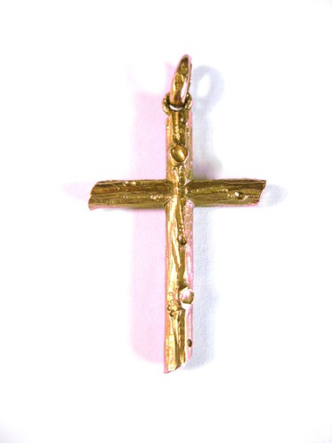 Massiver anhänger kreuz gold - massiver,