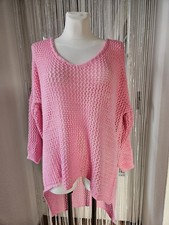 Boho loch pulli rosa - in,