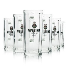 6x Veltins Bier Glas Krug 0,5l Sahm Seidel Henkel Gläser Krüge Brauerei Beer Bar
